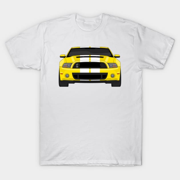 MUSTANG SHELBY GT500 YELLOW T-Shirt by VENZ0LIC